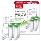 Playtex Baby Nurser Reusable Silicone PODS Starter Set for Breastmilk Storage & Air-Free Feeding